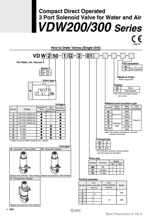 [SMC Pneumatics]Solenoid Valve VDW350-4G-4-01