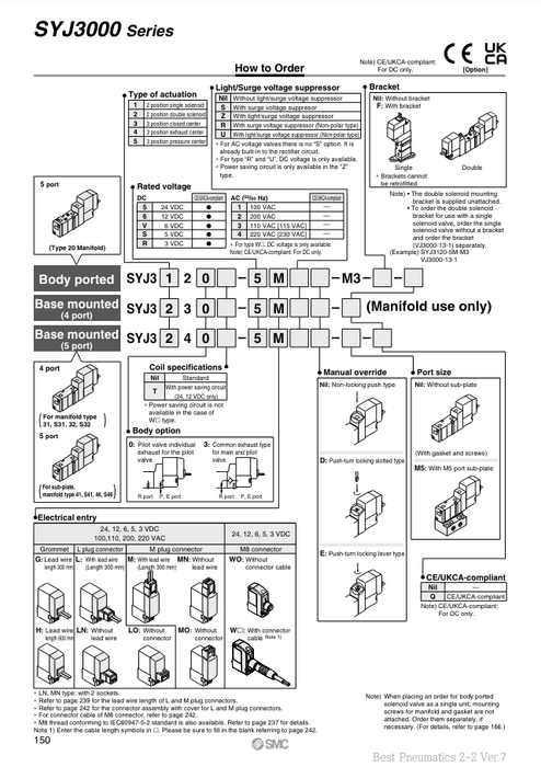 [SMC Pneumatics]Solenoid Valve SYJ3243-5LOZ