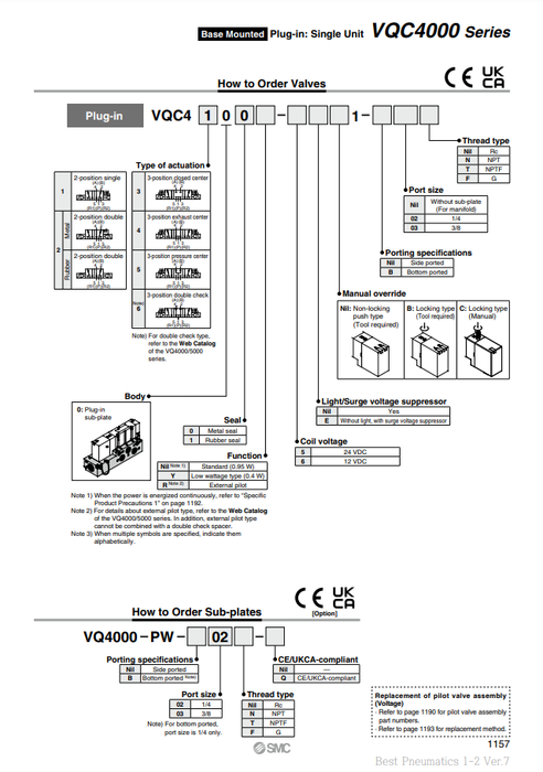 [SMC Pneumatics]Solenoid Valve VQC4501-51