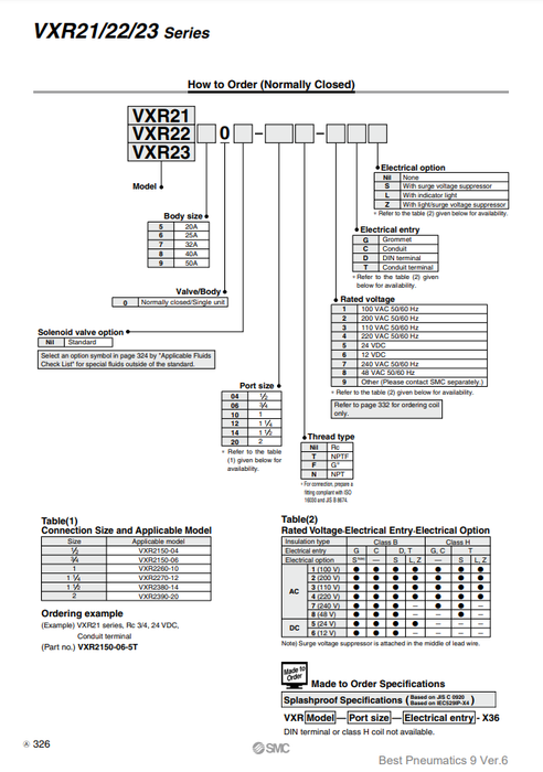 [SMC Pneumatics]Solenoid Valve VXR2380-14-4G