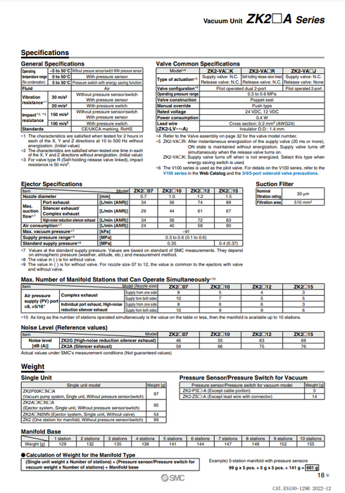 [SMC Pneumatics]Manifold ZZK208A-A2L-D-A