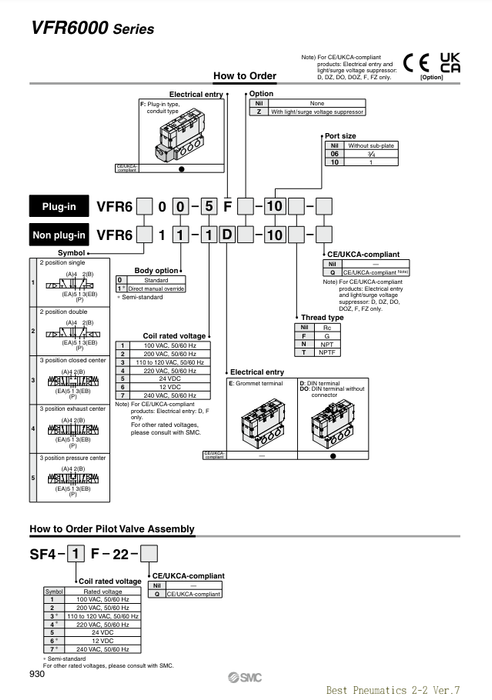 [SMC Pneumatics]Solenoid Valve VFR6210-5DZ-10