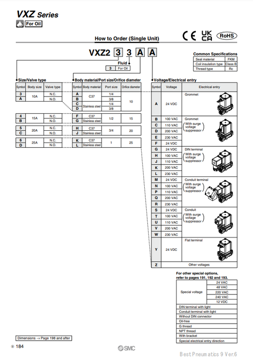 [SMC Pneumatics]Solenoid Valve VXZ253HB