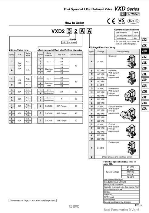 [SMC Pneumatics]Solenoid Valve VXD252LZ2AXB