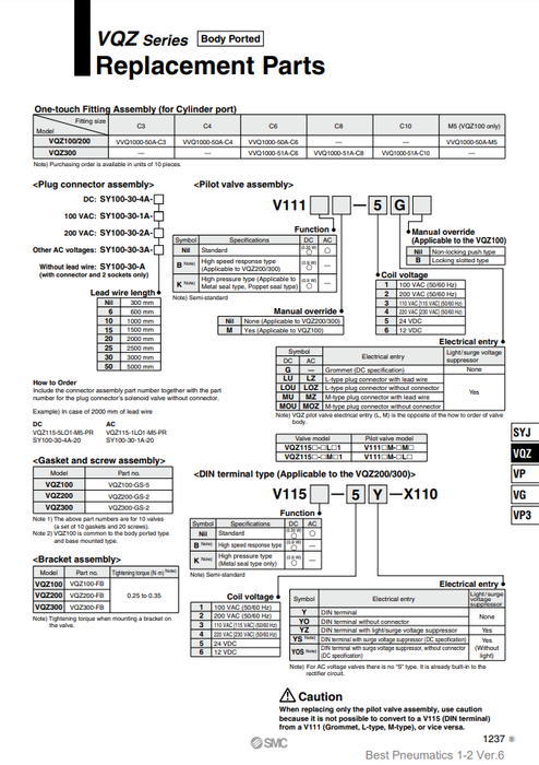 [SMC Pneumatics]Plug Connector SY100-30-4A-6