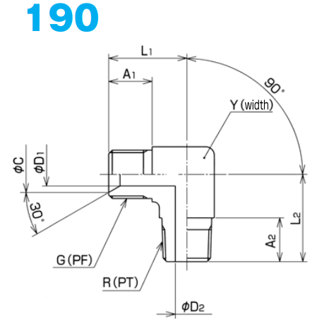 [NITTA] HOSE COUPLING 190 (with 30° female seat)