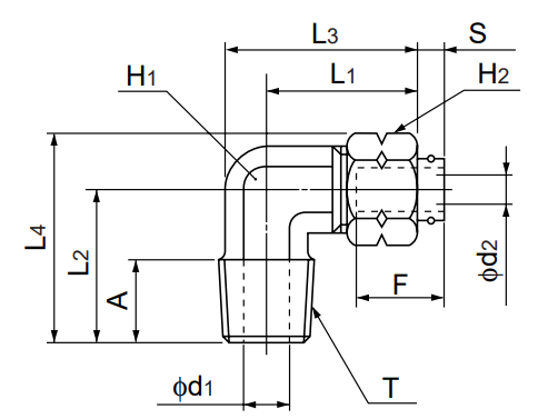 [NITTA] Quick Seal Fitting L4N8X6-ST